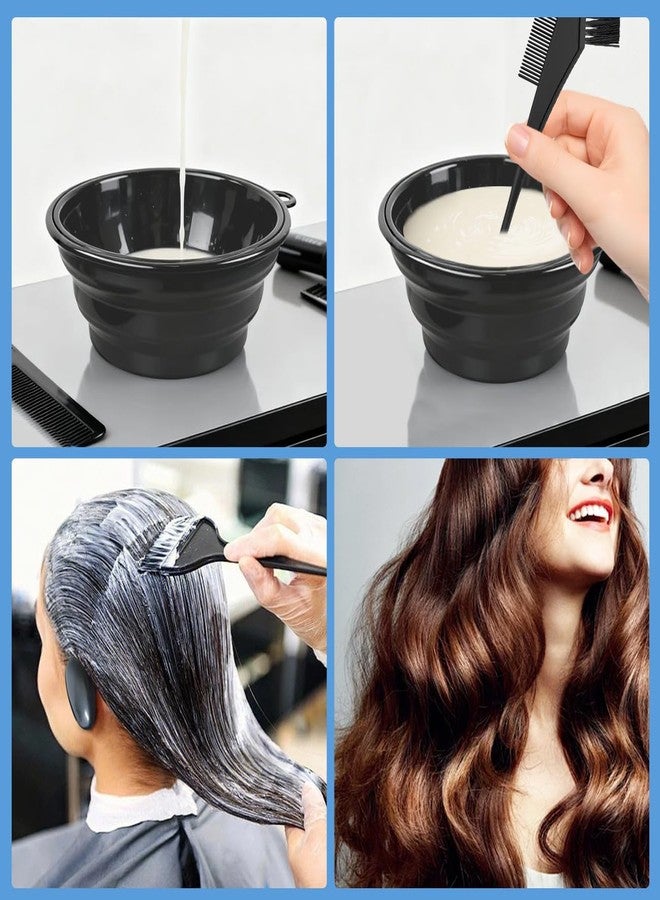 EHERDM Hair Dye Cape and Dye Tool Set Hairdressing Clothes Cover Dyeing Kit with Bowl Combs Earmuffs and Clips Barber Coloring Cape (Gray) - Image 3